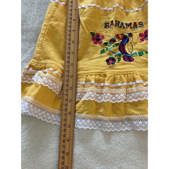 Bahamas Baby Girl Dress Sze 2 Ruffle Embroidered Lace Toucan Vacation Cruise Y2k - Picture 5 of 9